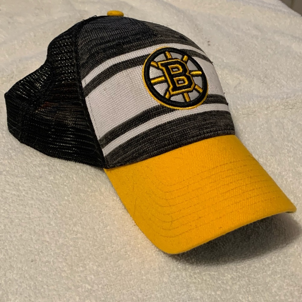 Boston Bruins trucker cap hat 47 Brand adjustable